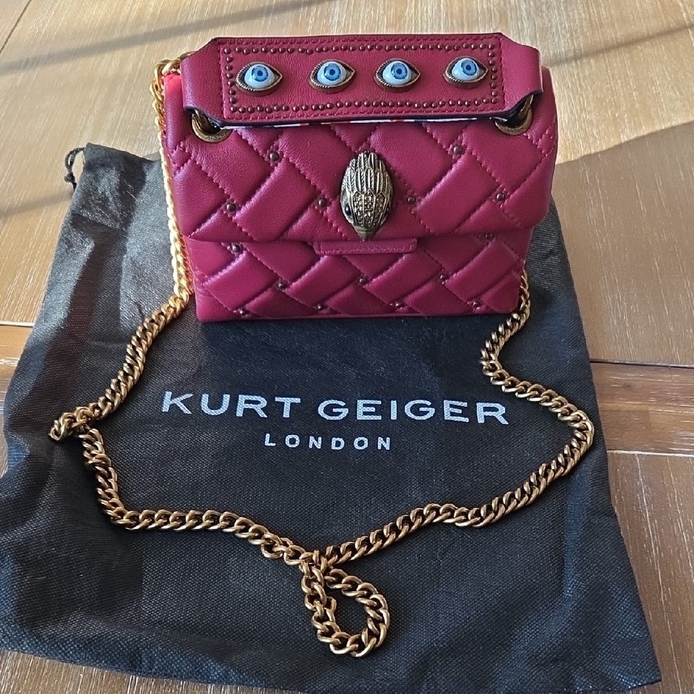 Kurt Geiger London Red Quilted Shoulder Bag